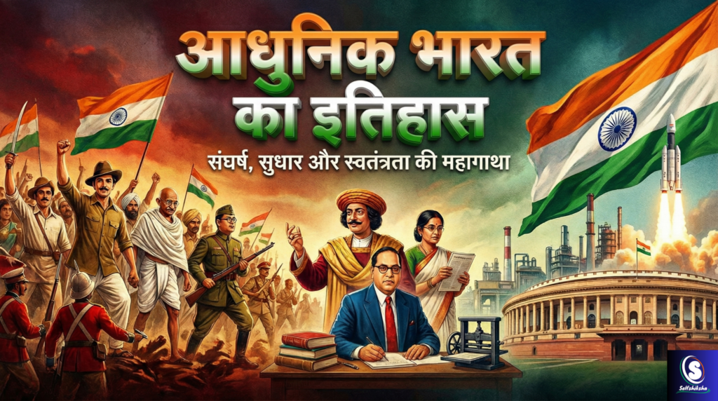 Modern History of India Poster - Aadhunik Bharat Ka Itihas - SelfShiksha