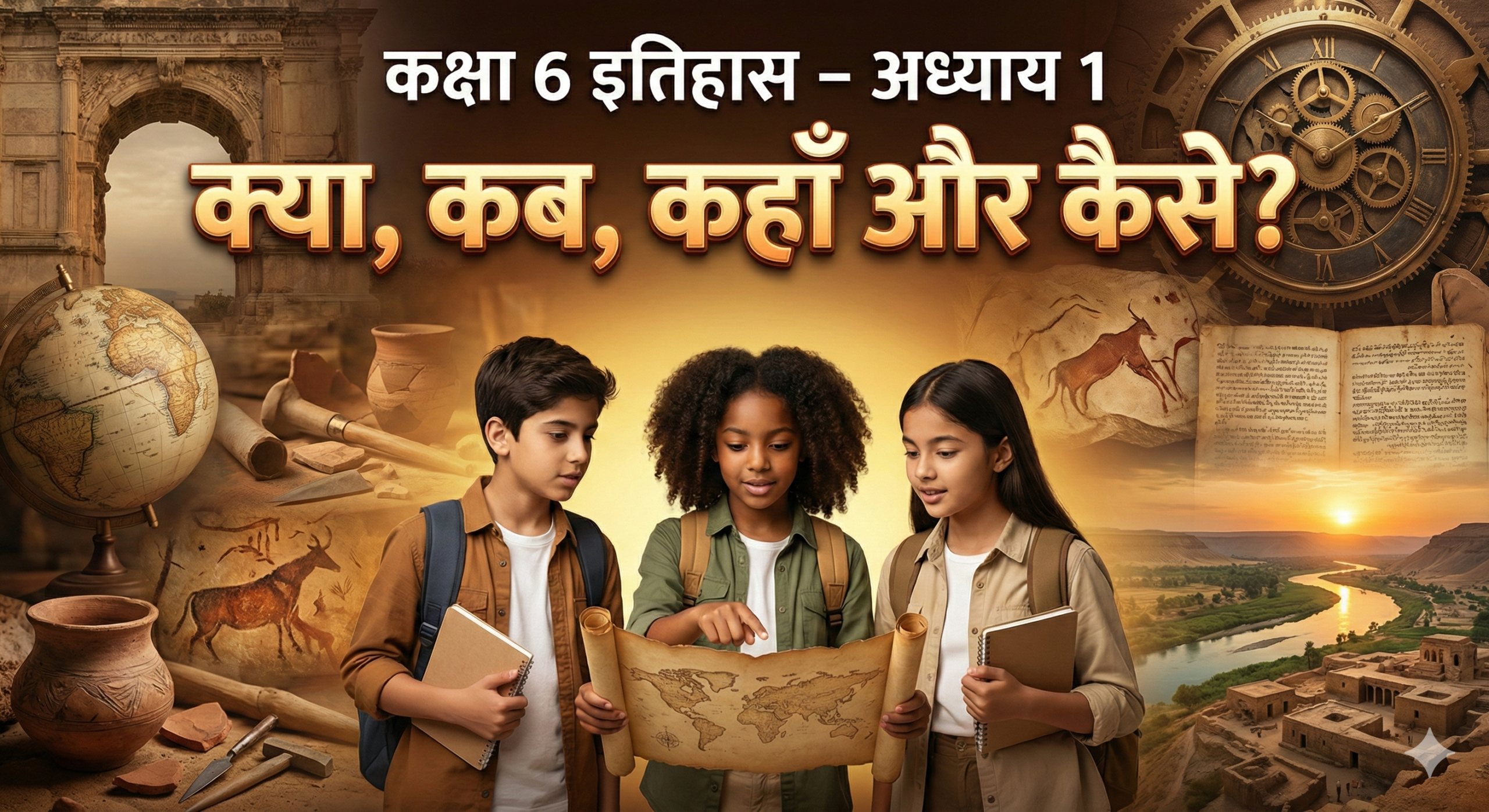 Class 6 History Chapter 1 What Where How and When UPSC Foundation Notes in Hindi