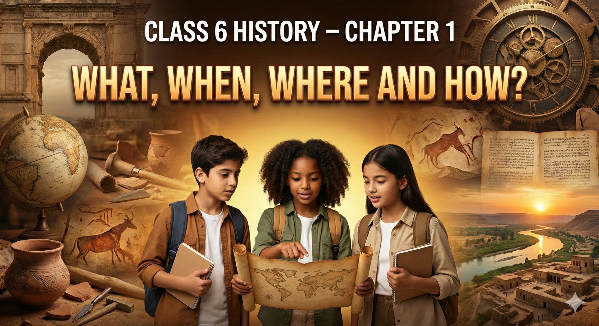 Class 6 History – Chapter 1: What, Where, How and When? - selfshiksha.com
