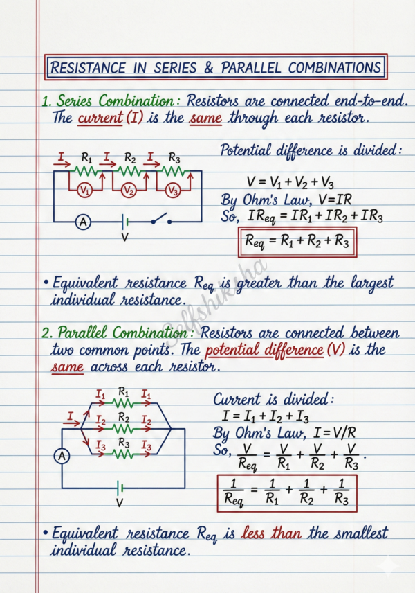 Class 10th Physics Notes | NCERT Based | Bihar Board & CBSE | PDF + Handwritten Style