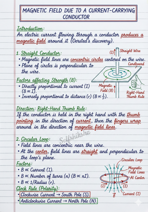 Class 10th Physics Notes | NCERT Based | Bihar Board & CBSE | PDF + Handwritten Style