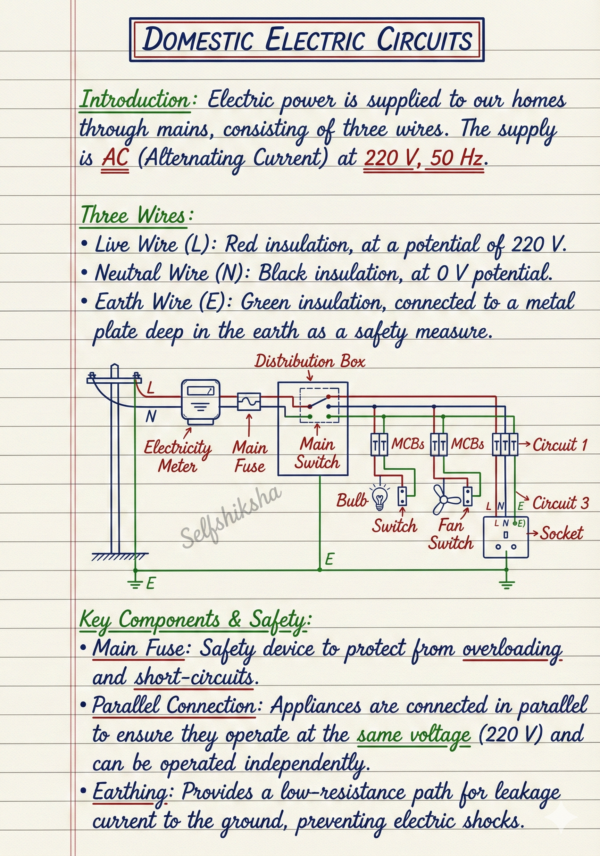 Class 10th Physics Notes | NCERT Based | Bihar Board & CBSE | PDF + Handwritten Style