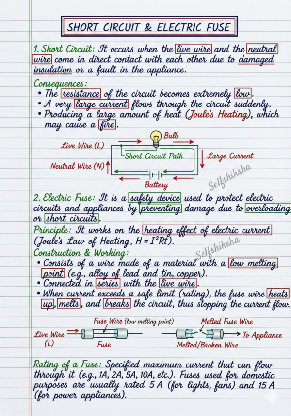 Class 10th Physics Notes | NCERT Based | Bihar Board & CBSE | PDF + Handwritten Style