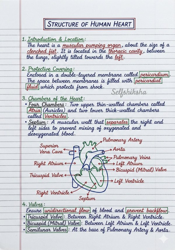 Class 10 Biology Notes PDF (CBSE) | Chapterwise Handwritten Notes
