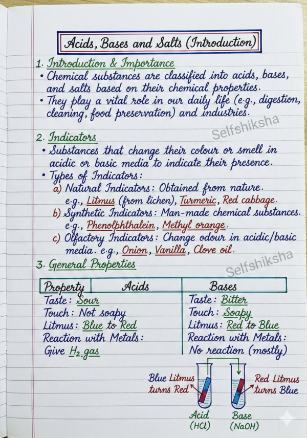 1770561365072 Class 10 Chemistry Handwritten Notes PDF (CBSE) | English Medium | Board Exam