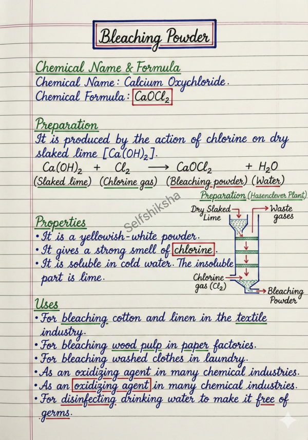 1770568712985 Class 10 Chemistry Handwritten Notes PDF (CBSE) | English Medium | Board Exam