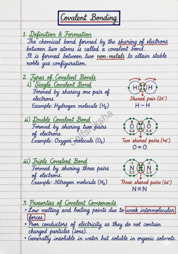 1770597616426 Class 10 Chemistry Handwritten Notes PDF (CBSE) | English Medium | Board Exam