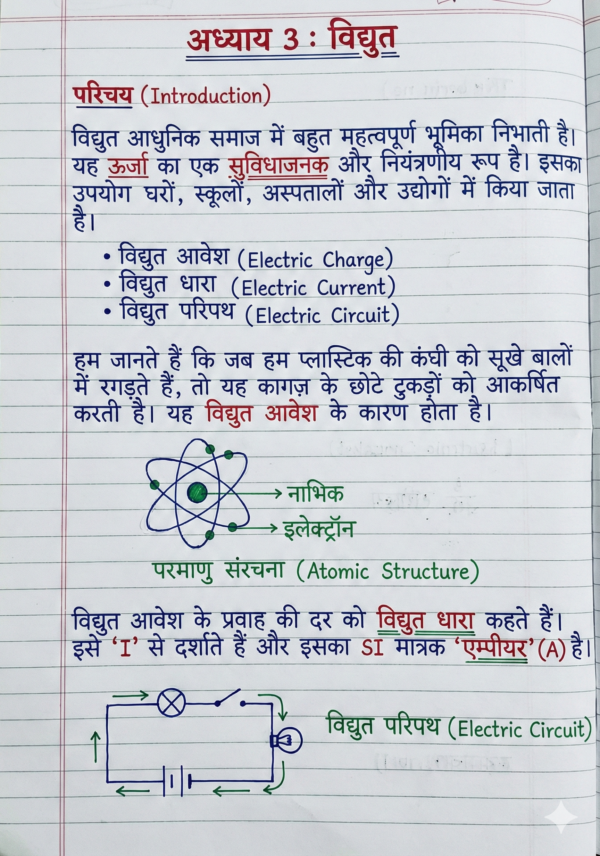 Class 10 Bihar Board Physics Notes (NCERT + BSEB) | PDF Download | हिंदी माध्यम