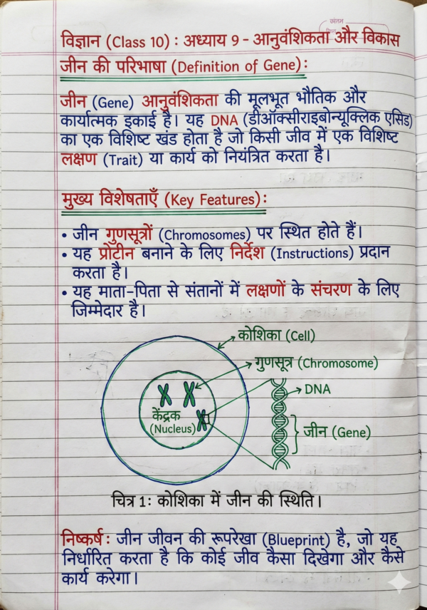 Class 10 Biology Handwritten Notes (NCERT Based) Hindi Medium | Board Exam & Revision Notes (PDF)