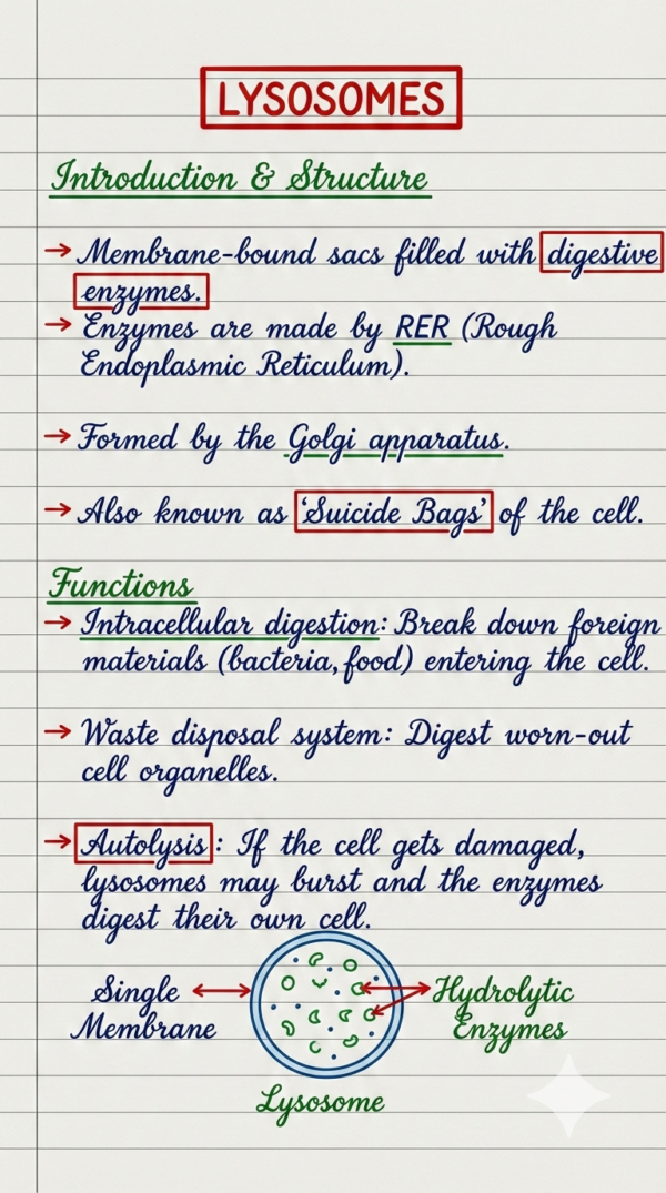 Class 9th Biology Handwritten Notes (CBSE & ICSE)