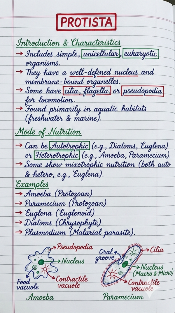 Class 9th Biology Handwritten Notes (CBSE & ICSE)