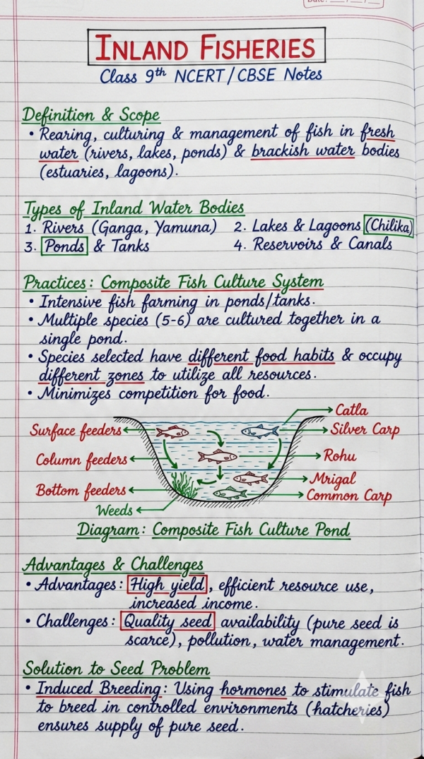 Class 9th Biology Handwritten Notes (CBSE & ICSE)