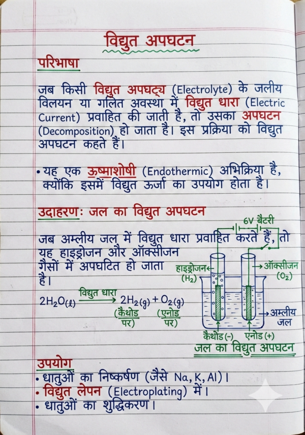 Class 10 Chemistry Notes Hindi Medium | Bihar Board (BSEB) | PDF Notes Chapterwise