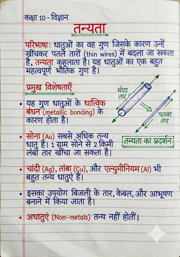 Class 10 Chemistry Notes Hindi Medium | Bihar Board (BSEB) | PDF Notes Chapterwise