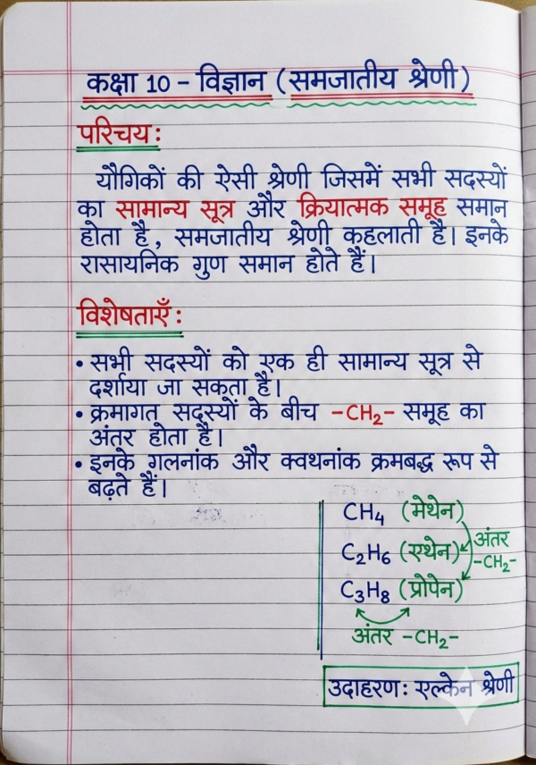 Class 10 Chemistry Notes Hindi Medium | Bihar Board (BSEB) | PDF Notes Chapterwise