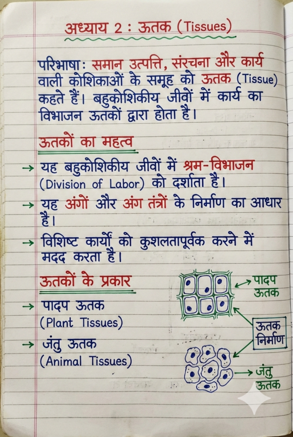 Class 9th Biology Handwritten Notes (Bihar Board) | Complete Chapter-wise Notes | PDF Download