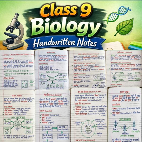 Class 9th Biology Handwritten Notes (Bihar Board) | Complete Chapter-wise Notes | PDF Download