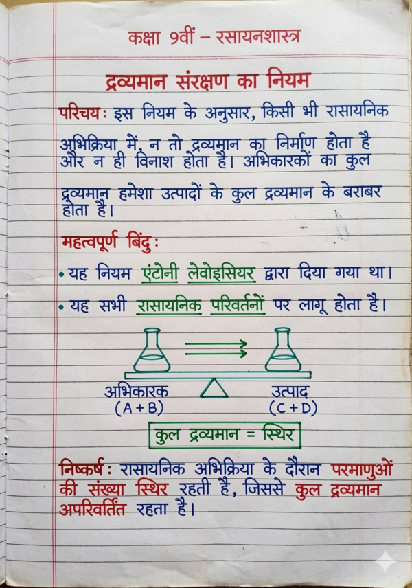 1773276979058 Class 9th Chemistry Handwritten Notes in Hindi (NCERT / BSEB Based) PDF | Selfshiksha