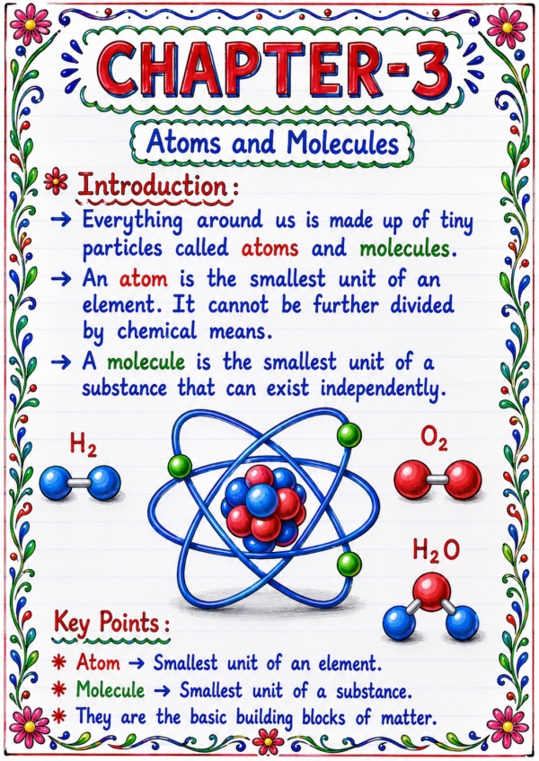 file_0000000011a071faa397a39887a2634c Class 9 Chemistry Handwritten Notes | NCERT Based | English Medium | Chapter-wise PDF Notes