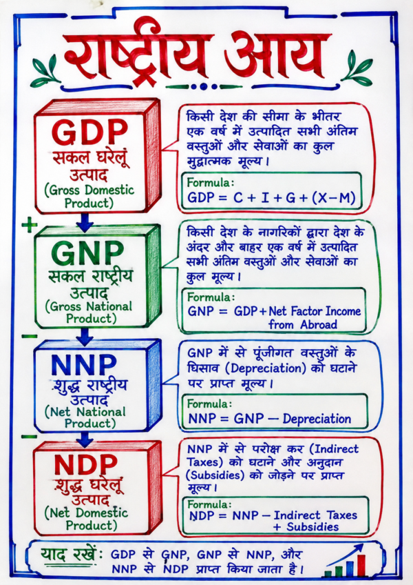 Economics One Shot Revision Notes (Colourful PDF) | UPSC, BPSC, SSC एवं सभी प्रतियोगी परीक्षाओं के लिए