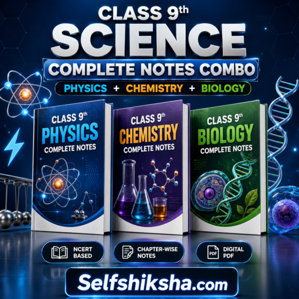 Class 9th Science Complete Notes Combo – Physics + Chemistry + Biology