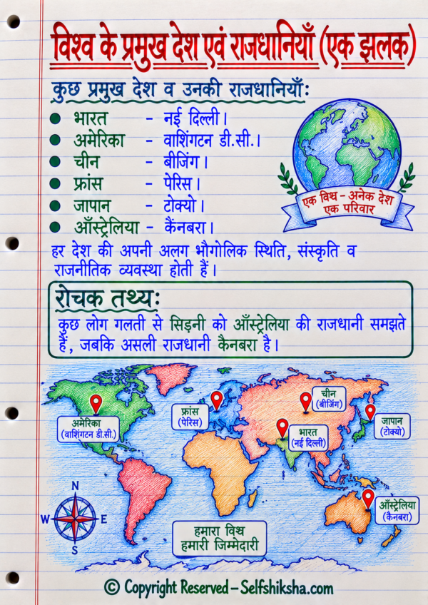 Class 8th Social Science Colourful Handwritten Notes | New NCERT Pattern | Selfshiksha.com